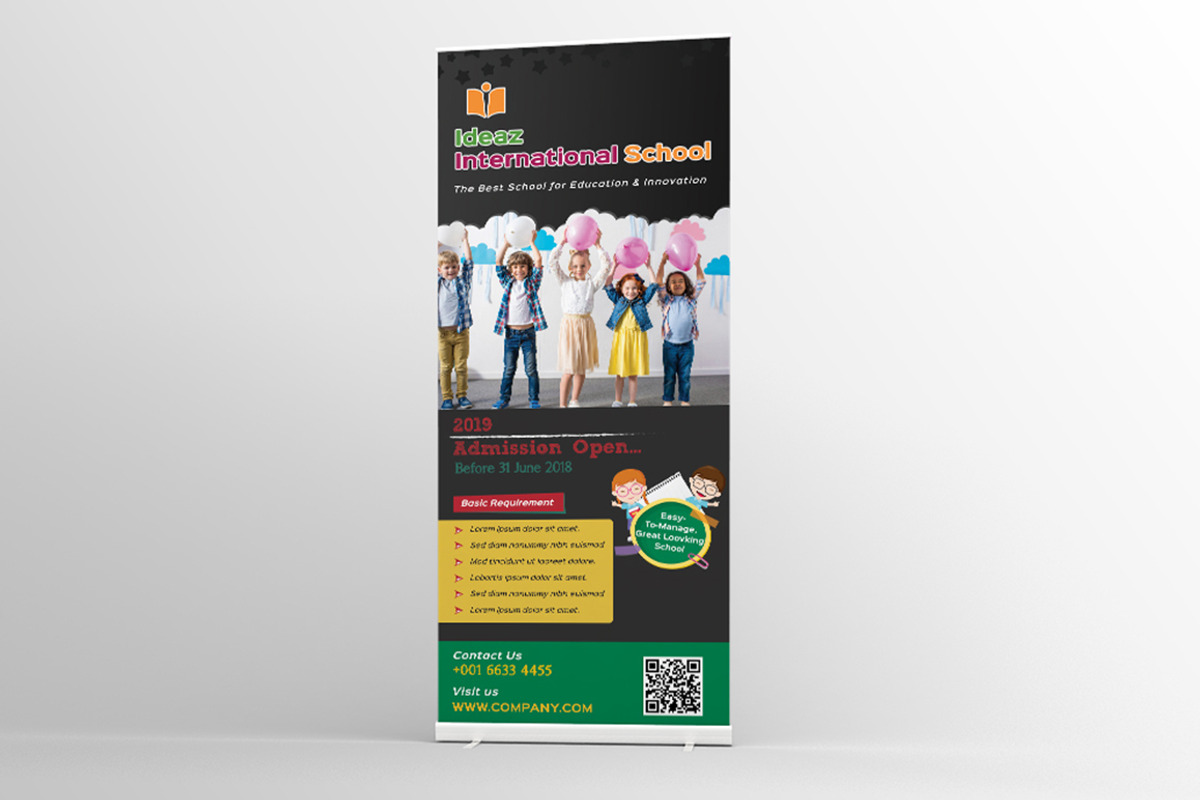School Education Roll-Up Banner Sign, a Flyer Template by ideaz_sabbir (Photo 6 of 9)