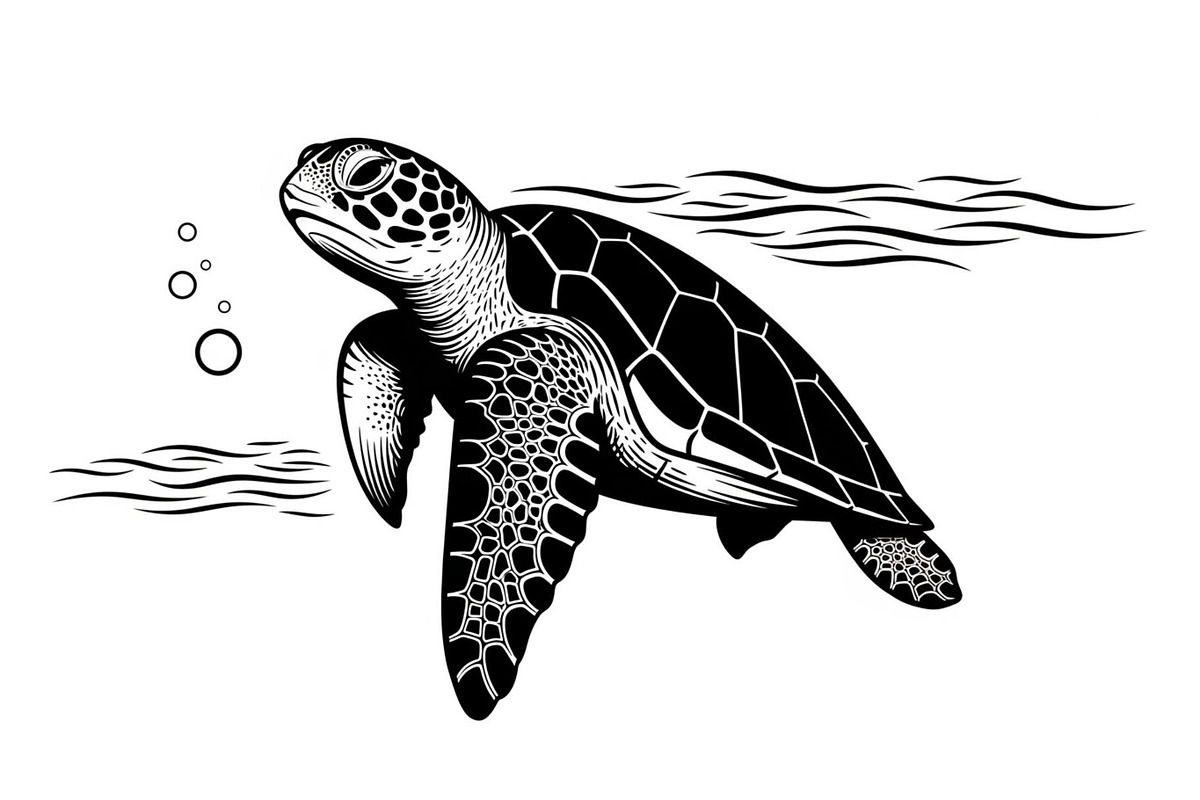 50 Sea Turtle Vector Silhouette Bund, an Illustration by jahid234 (Photo 28 of 51)