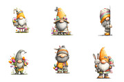 Whimsical Easter Gnome Clipart, an Illustration by Designking (Thumbnail 5 of 7)