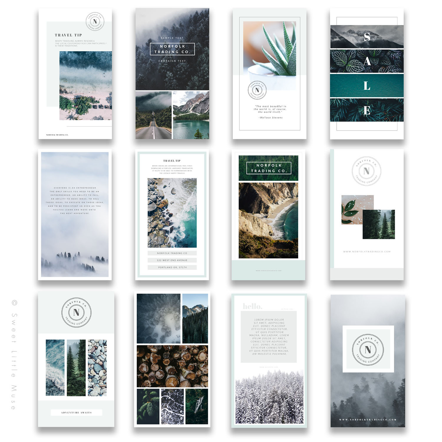 Instagram Stories Templates for PS, a Social Media Template by Sweet ...