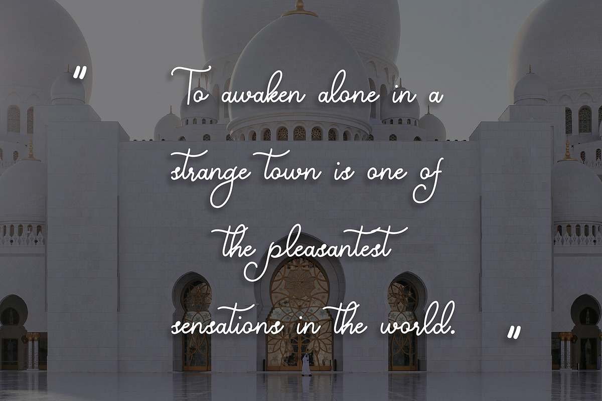 Gemblo Calligraphy Monoline Font preview 3