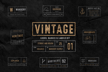 Vintage Badges/Logos Vol. 1