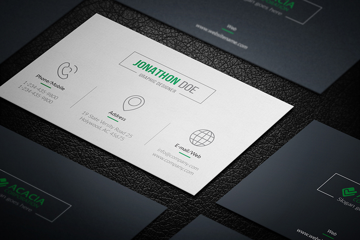 Sleek and simple Business Card, a Business Card Template by DesignGhar (Photo 4 of 6)