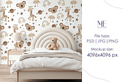 Wallpaper Baby Room Mural Mockup PSD, a Mockup by Mie Mockup Studio (Thumbnail 7 of 7)