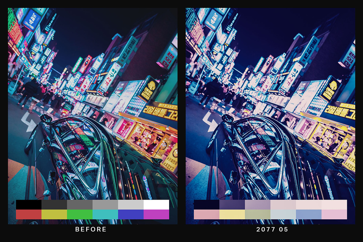 50 Cyberpunk Neon Lightroom Presets, a Preset Add-On by SparkleStock (Photo 2 of 6)