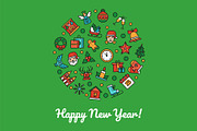 Christmas Line Icons Set + Bonuses, an Outline Icon by Boyko Pictures (Thumbnail 5 of 14)