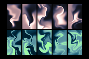 Fluid 4 Retro-Futuristic Backgrounds