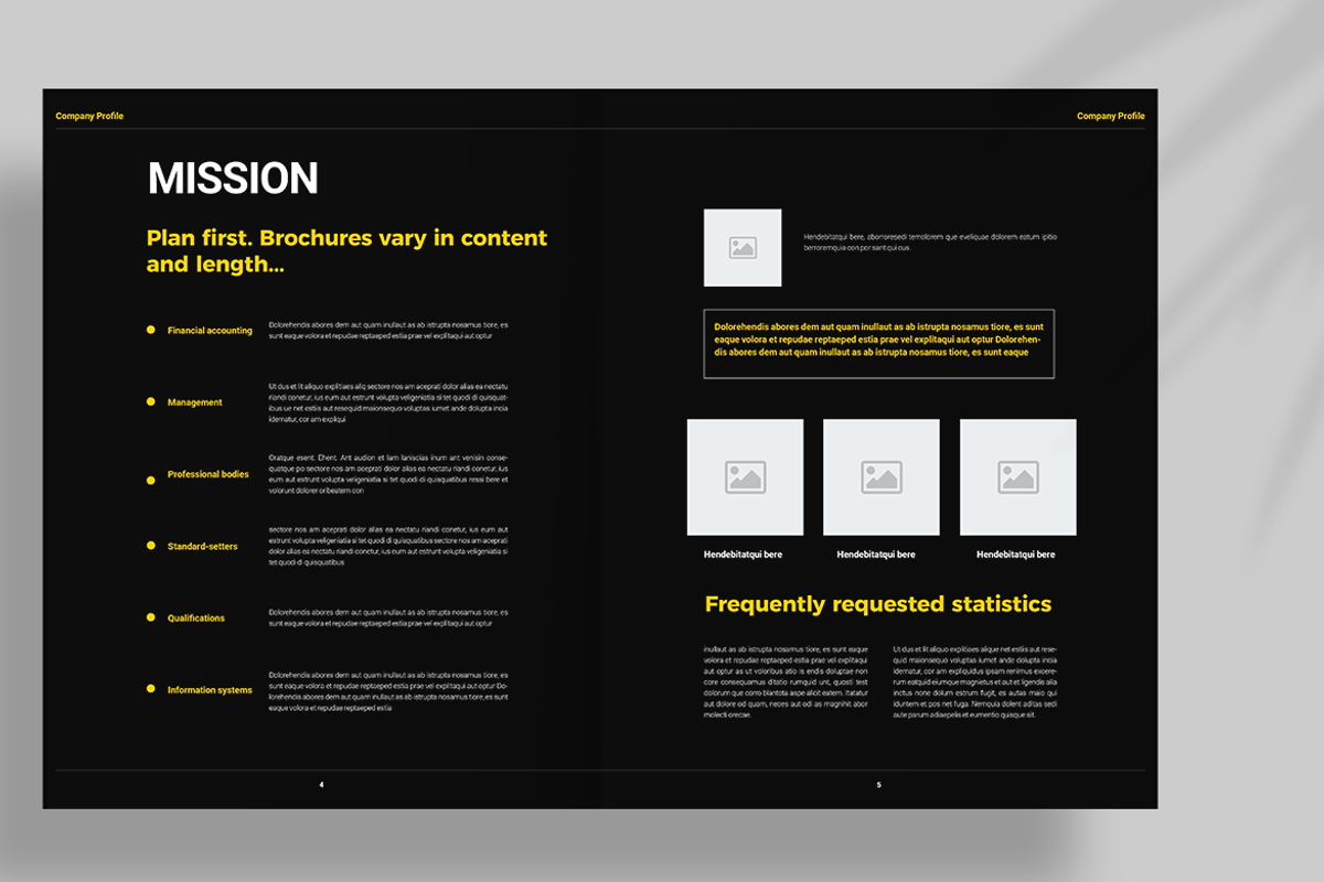 Black and Yellow Brochure, a Brochure Template by Boris Cupac (Photo 4 of 10)
