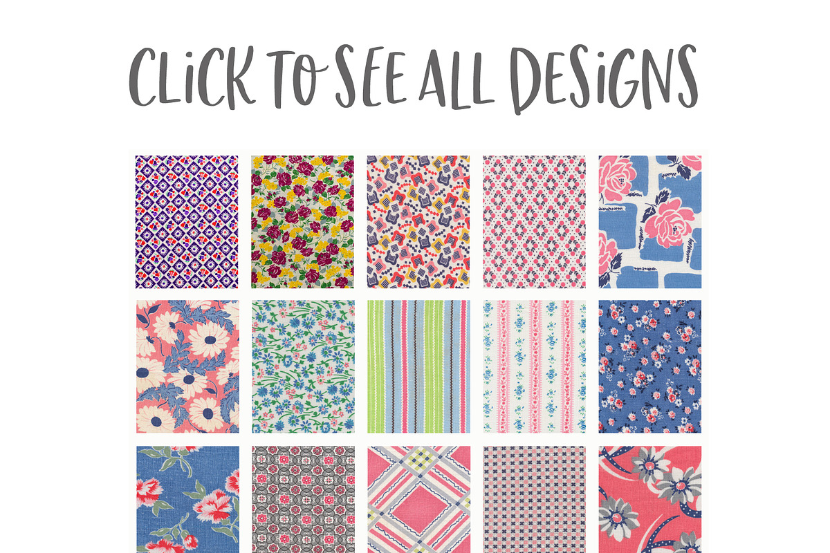Vintage Feedsack Textures, a Texture Graphic by Polka Dot Pixels (Photo 2 of 5)