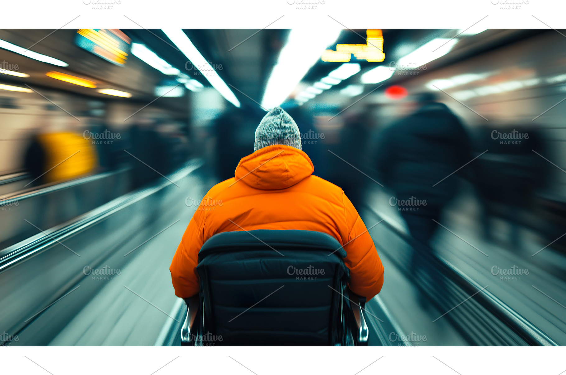 Person in wheelchair traveling on, a Transportation Photo by Lermont51