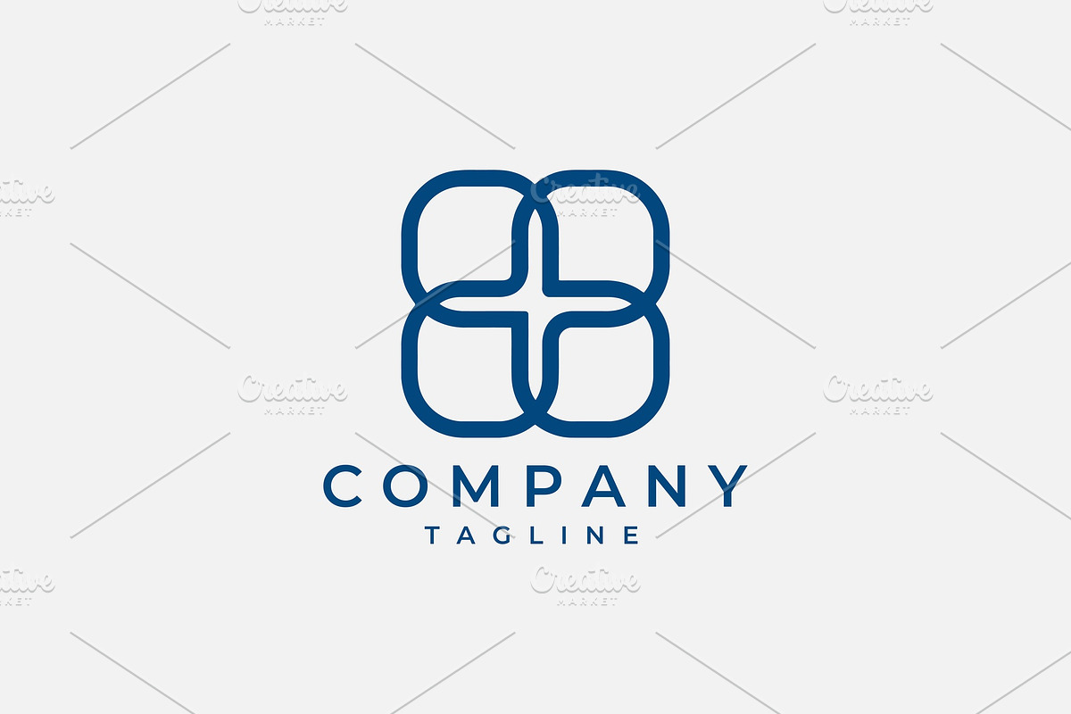Abstract Plus Clover Logo, a Branding & Logo Template by Vectorium Studio (Photo 1 of 2)