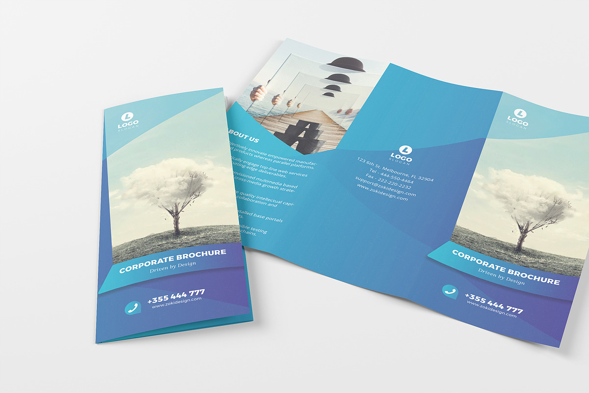 Tri Fold Brochure Mockup, a Print Template by zokidesign (Photo 6 of 16)