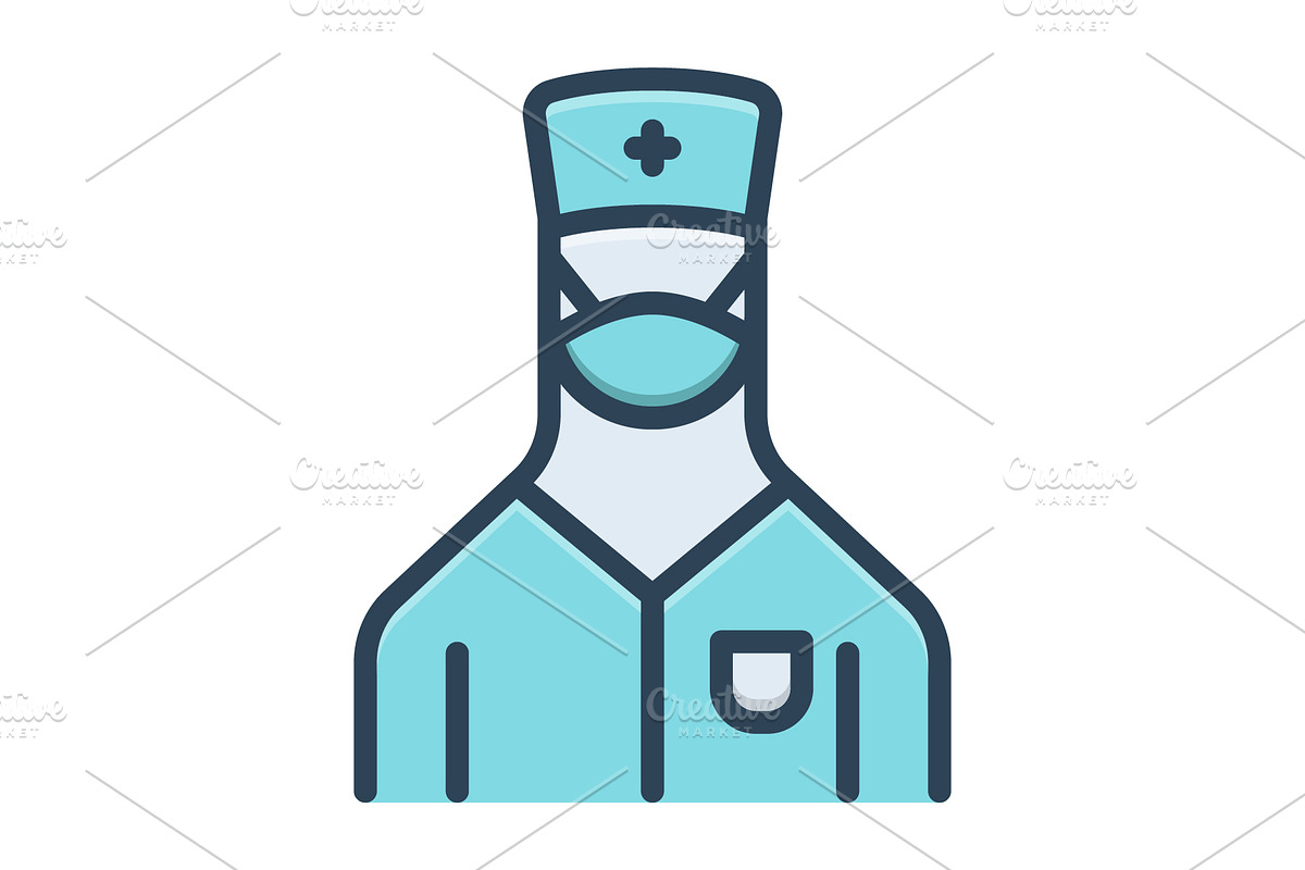 Surgical physician color icon, a Duotone Icon by Creative priyanka