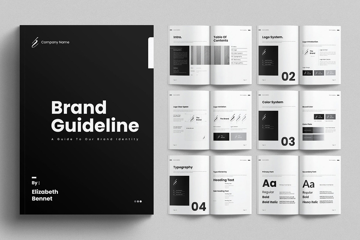 Brand Guideline Template, a Brochure Template by E-Type (Photo 1 of 8)