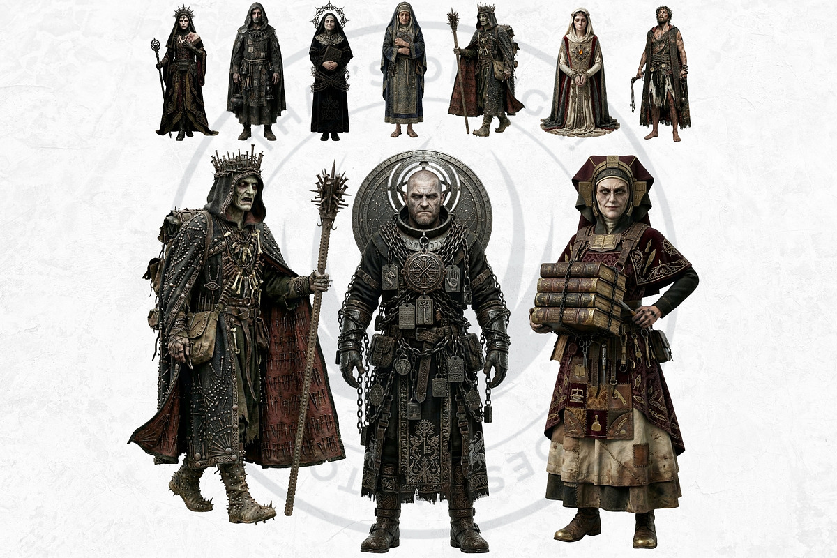 Gothic Horror Ecclesial Characters, a Person Illustration by ThatsDesignArt (Photo 7 of 13)