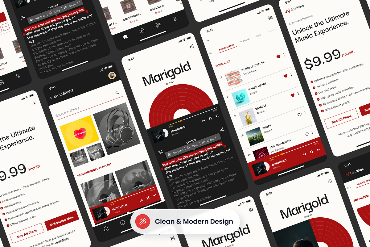 EcoWave - Music App, an App Template by SLAB! Design (Photo 4 of 4)