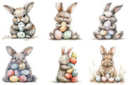 Whimsical Bunny Easter Clipart, an Illustration by Sublimation Artist (Thumbnail 6 of 7)