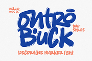 Ontro Buck - Decorative Marker Font, a Handwritten Font by figuree studio (Thumbnail 1 of 7)
