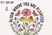 Vintage Wildflower Sublimation, an Illustration by CreationArt (Thumbnail 9 of 13)