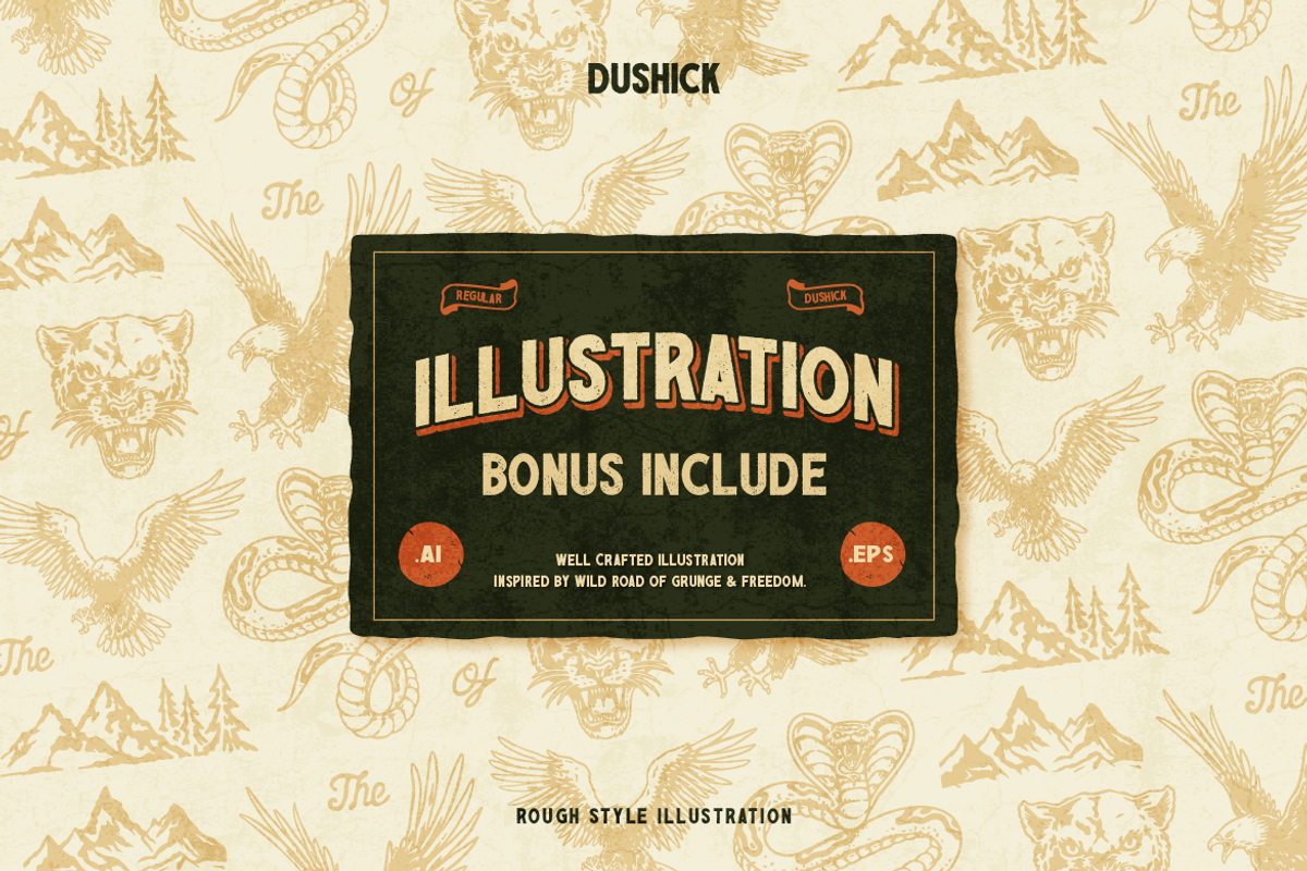 Dushick, a Sans Serif Font by Burntilldead (Photo 9 of 12)