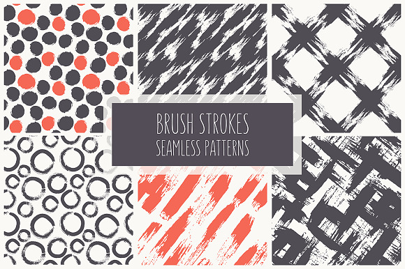 Brush Strokes Seamless Set 1 preview 6
