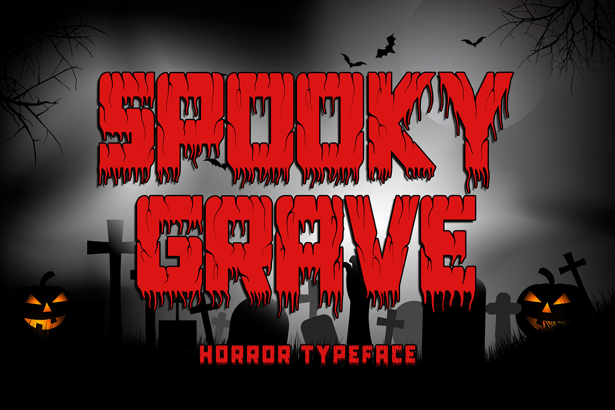 Spooky Grave, a Font by Letterara (Photo 1 of 7)