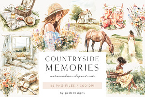 Countryside Memories, a Decorative Illustration by PeDe Designs