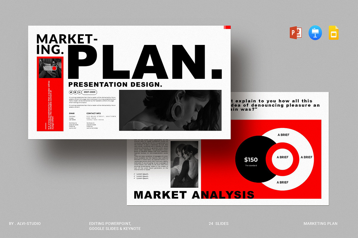 Marketing Plan Presentation Template, a Presentation Template by Alvi-Studio (Photo 1 of 10)