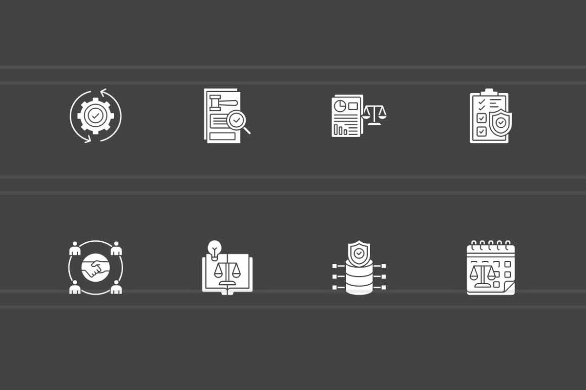 25 LegalTech & Compliance Icons, a Solid Icon by IconBunny (Photo 2 of 2)
