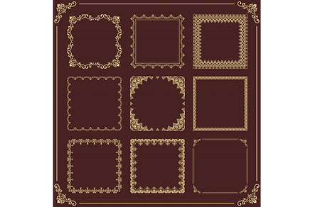 Vintage Big Set of Square Vector, a Pattern Graphic by FineArtStudio