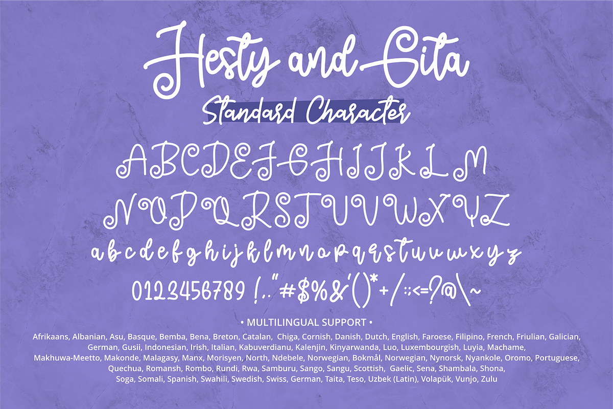 Hesty and Gita Font, a Script Font by Mabhal Studio (Photo 5 of 7)