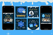 Blue Winter Sale Instagram Set, a Social Media Template by Aiyari Graphic (Thumbnail 3 of 3)