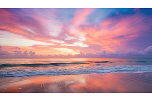 seagulls morning beach sunset ai, a Nature Photo by pikepicture
