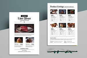 Product Line Sheet Template, a Stationery Template by ContestDesign