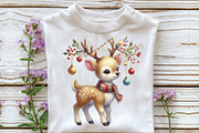 Christmas Reindeer Clipart, a Work Illustration by CraftArtStudio (Thumbnail 2 of 6)