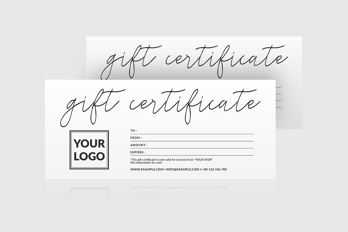 Minimal Gift Certificate, a Card Template by Amit Debnath (Photo 3 of 3)