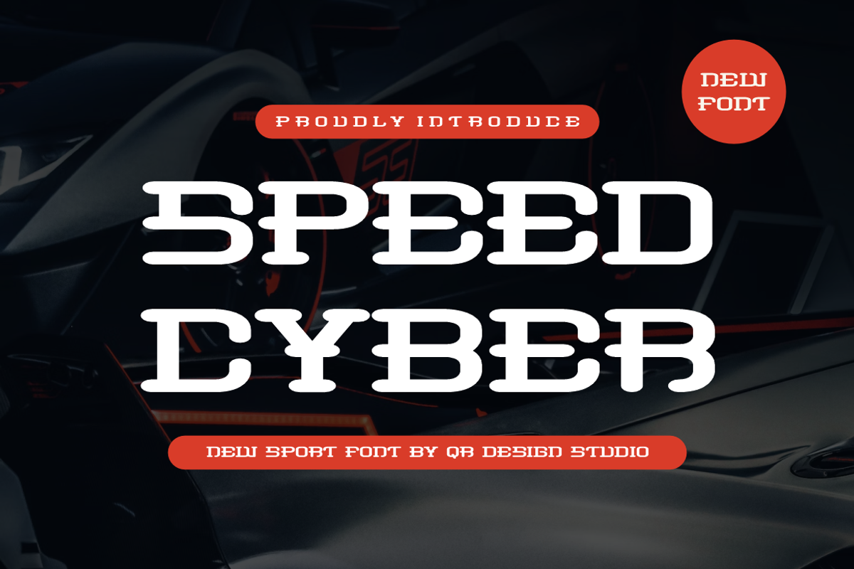 Speed Cyber, a Serif Font by QR Design Studio (Photo 1 of 6)