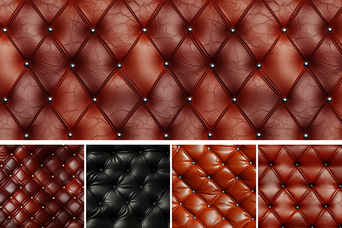 Tufted Leather Seamless Patterns, a Pattern Graphic by Digidz (Photo 5 of 5)