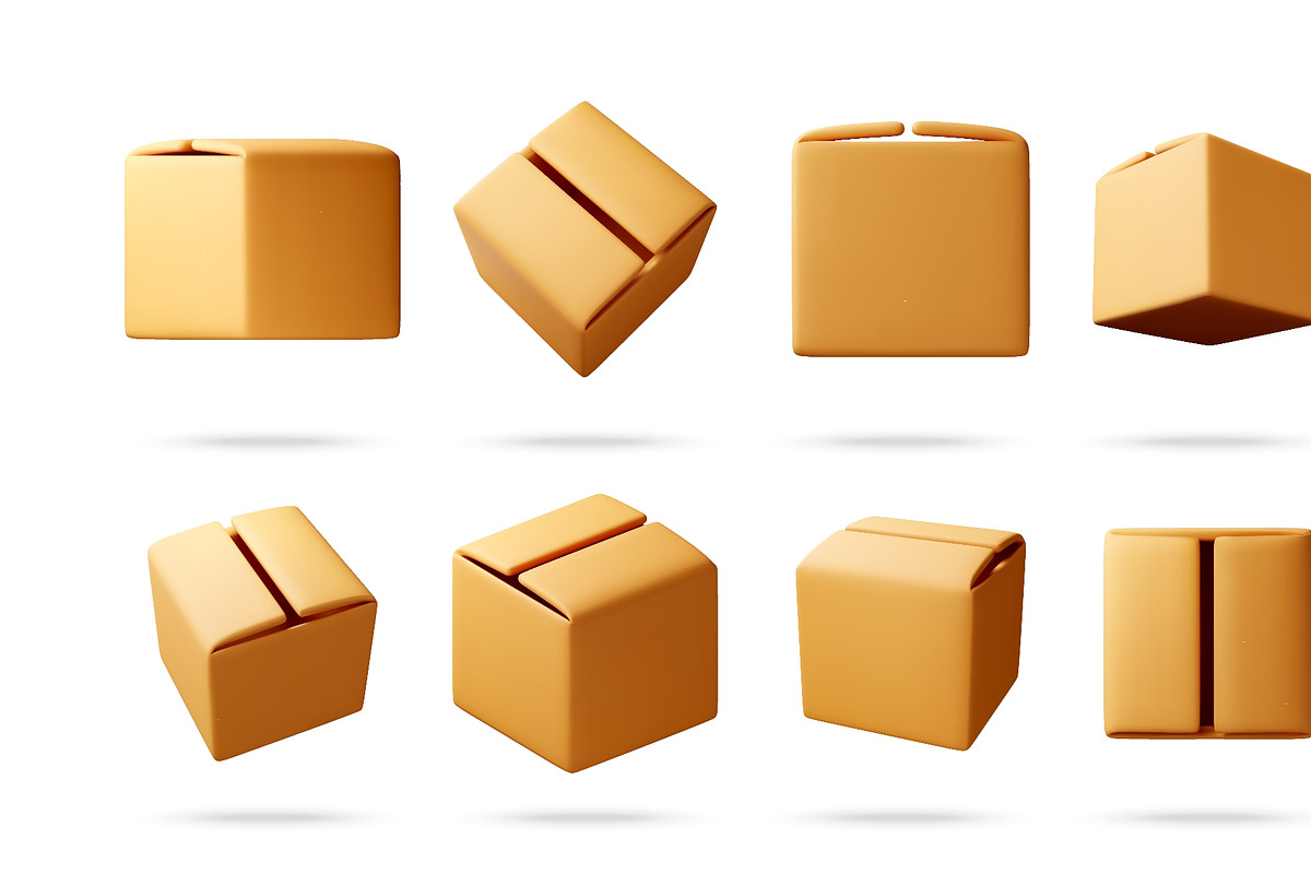 A collection of various yellow 3D, an Object Illustration by Abscent (Photo 3 of 3)