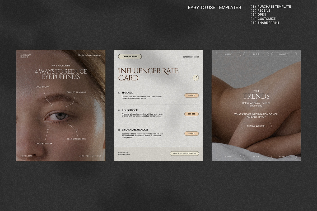 Canva Skincare Post Bundle Pack preview 3