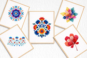 Watercolor Colorful Folk Floral Clip, an Illustration by DreamArtGraphic (Thumbnail 3 of 8)