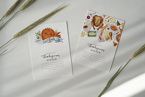 Thanksgiving Dinner Watercolor Set