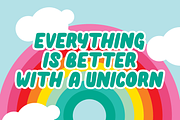 Unicorn Pop + Bonus Vector, a Font by figuree studio (Thumbnail 3 of 6)