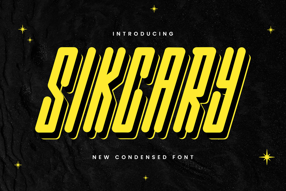 SIKCARY - Condensed Sans Display, a Sans Serif Font by ENATIVE (Photo 1 of 4)