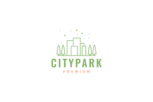 City Buiding And Trees Logo