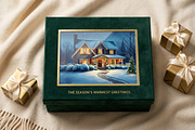 Winter Christmas House Illustration, a Seasonal Illustration by Aura Canyon HQ (Thumbnail 2 of 7)