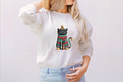 Whimsical Christmas Cat Clipart Bund, an Illustration by SVGArt (Thumbnail 5 of 8)