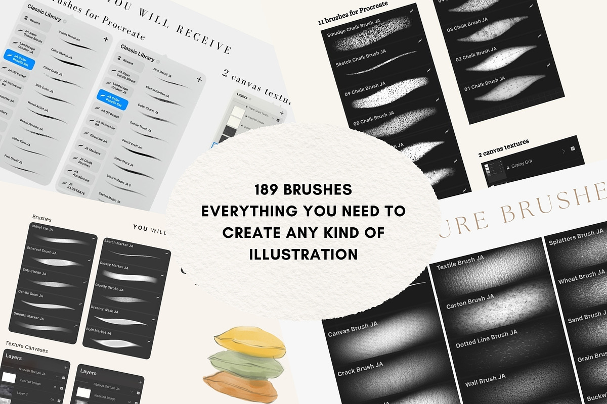 180 Procreate Brush Bundle, a Brush Add-On by Jenteva Art (Photo 13 of 18)