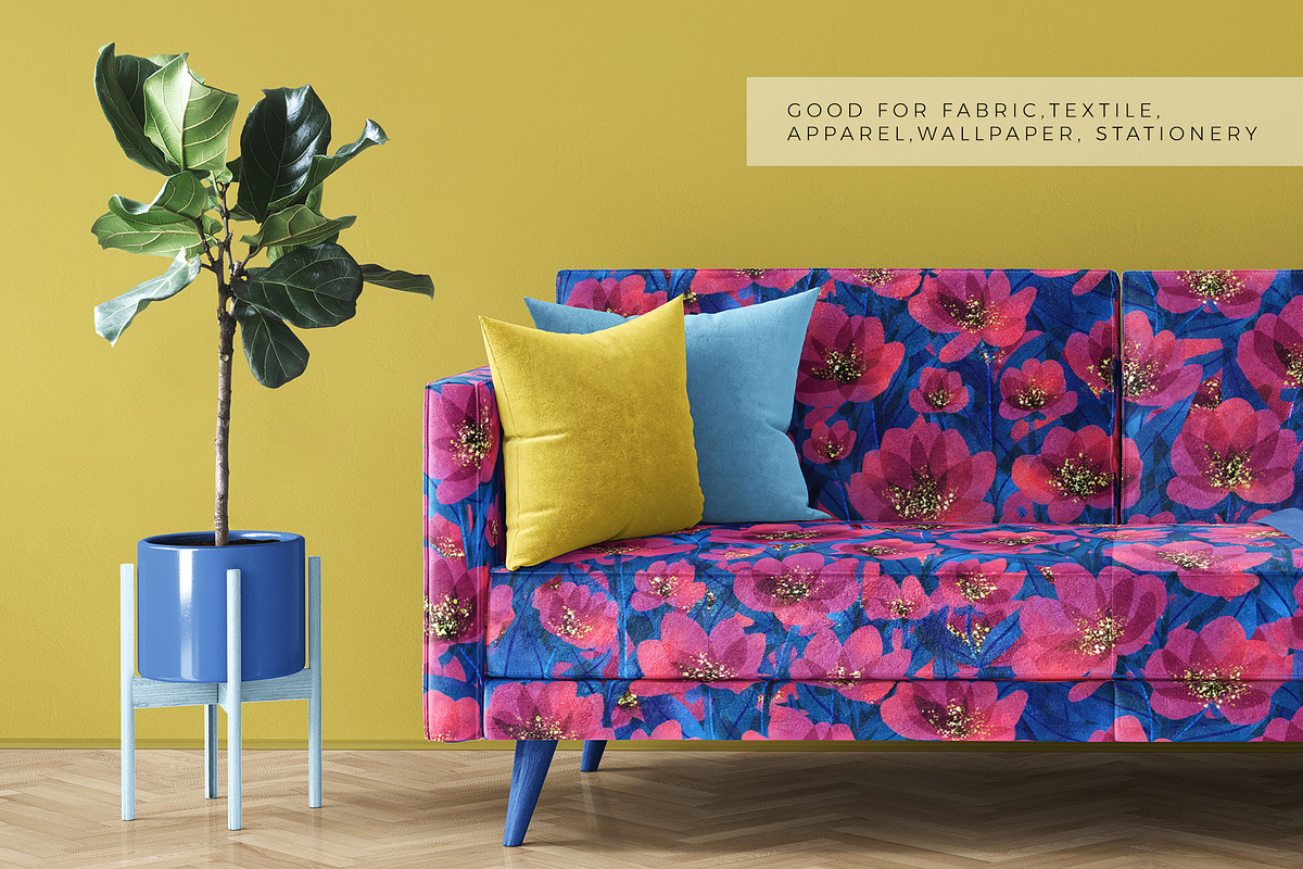 Violet Jade Garden Pattern, a Pattern Graphic by Velliniki (Photo 7 of 12)