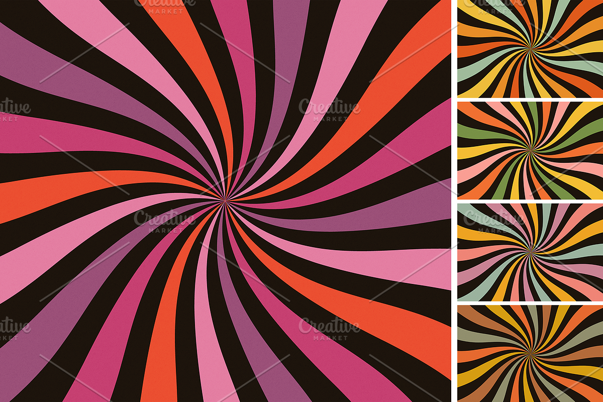 20 Retro Sunburst Backgrounds, a Texture Graphic by MelanthaGraphics (Photo 3 of 6)